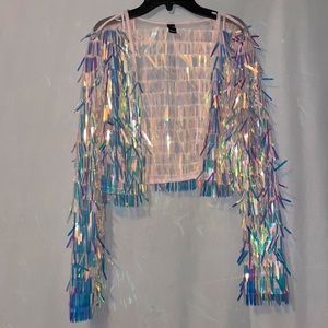 Iridescent sequin jacket